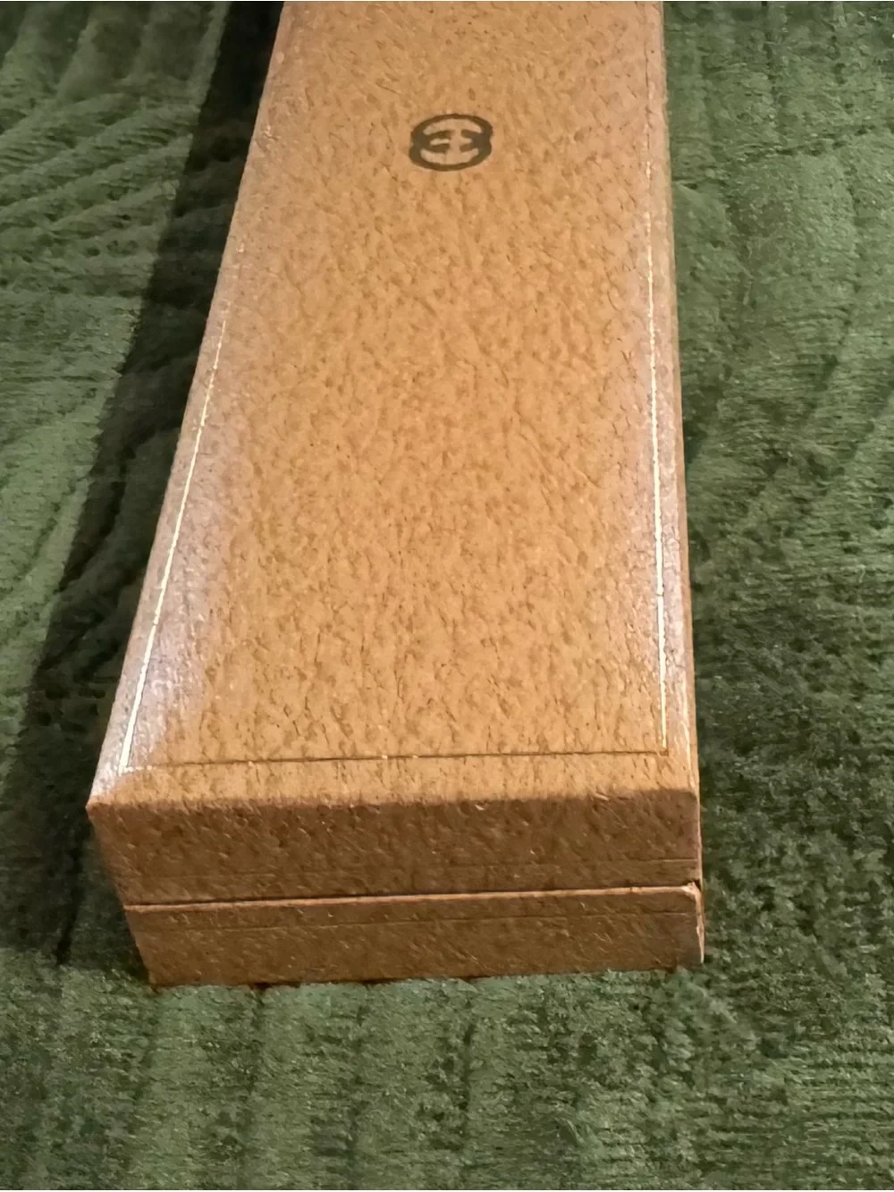 Empty Vintage Gucci Watch Bracelet Presentation Box/Case, Brown Textured w Logo